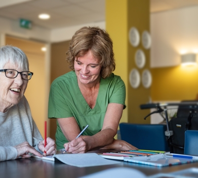 In de verpleeghuizen